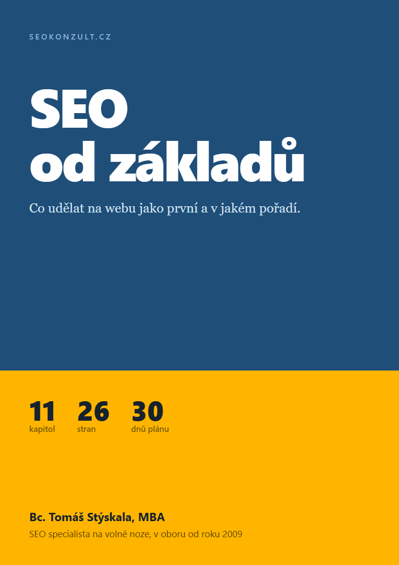 Obálka e-booku SEO od základů